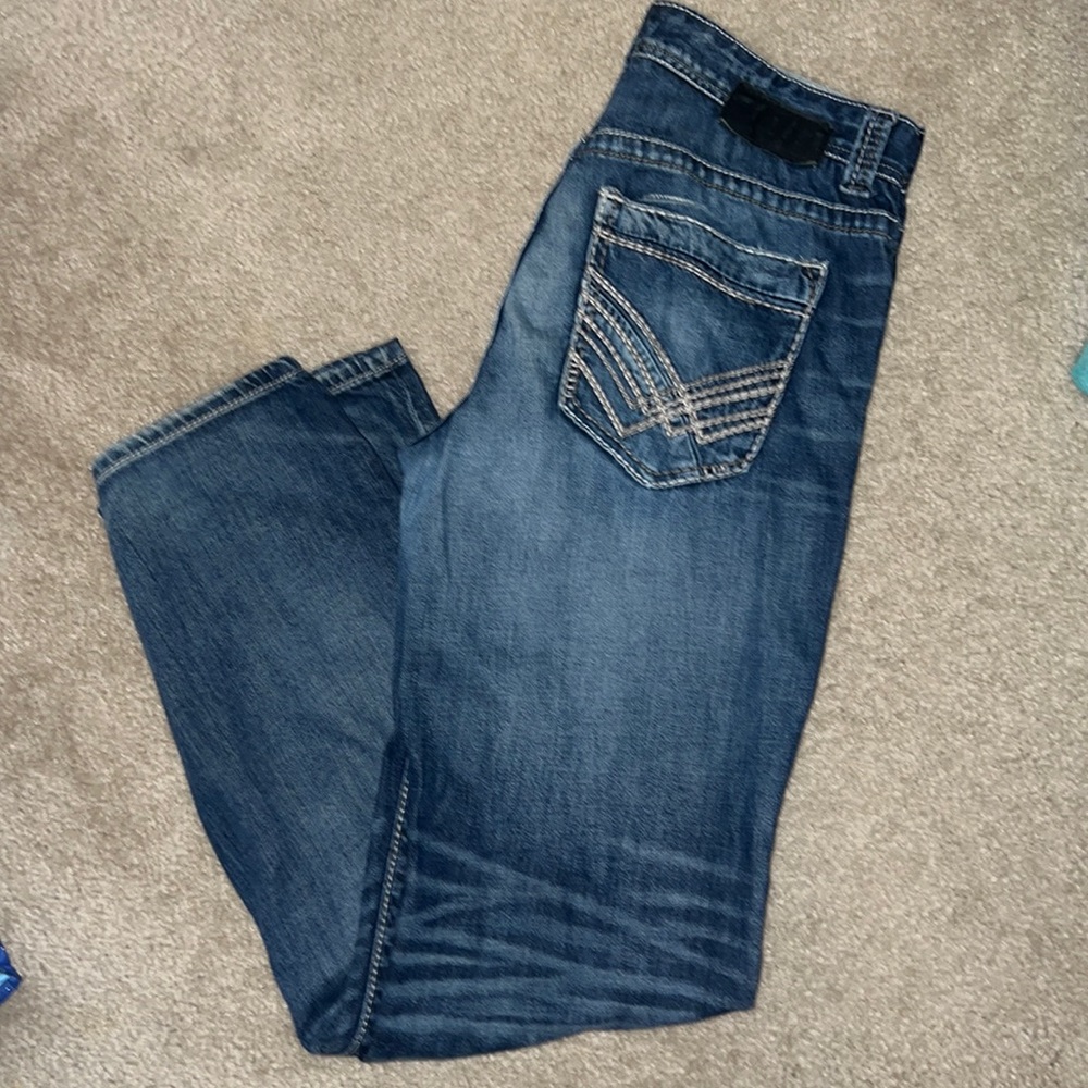 Mens Buckle Black Jeans